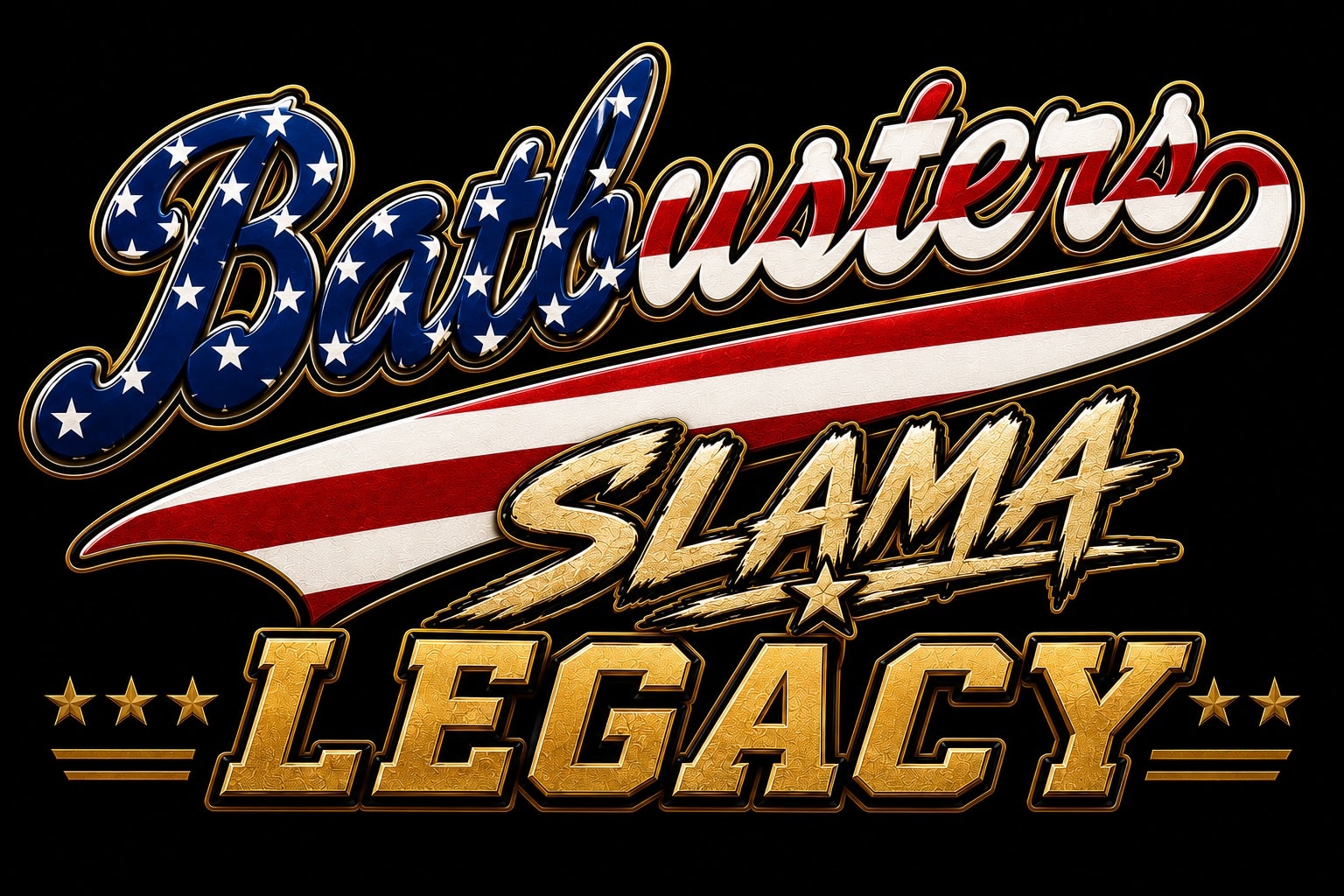 Batbusters Slama Legacy red white blue logo